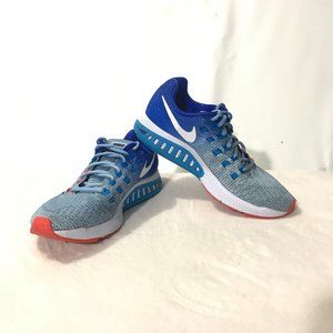 Nike Air Zoom Structure Mens Size 9 Trainers Blue/ White/ Orange/ Green